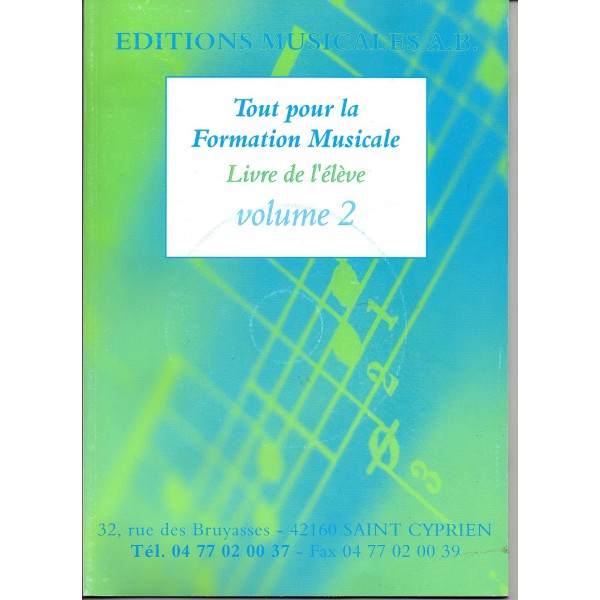 Tout Pour La Formation Musicale Vol.2