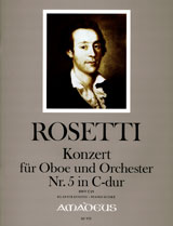 Konzert Für Oboe Und Orchester Nr. 5 In C-Dur - Erstdruck Murray Rwv C29 (ROSETTI FRANZ ANTON (ROSLER))