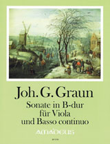 Sonate In B-Dur Für Viola Und Basso Continuo - Erstdruck (GRAUN JOHANN GOTTLIEB)