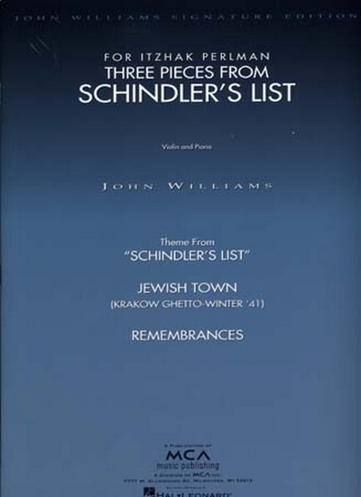 Liste De Schindler Three Pieces Itzhak Perlman (WILLIAMS JOHN)