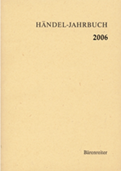Händel-Jahrbuch 2006, 52. Jahrgang