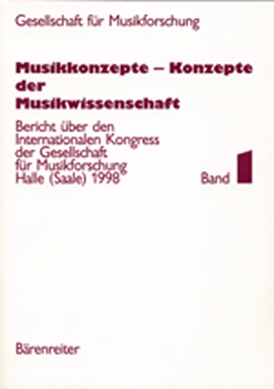 Musikkonzepte - Konzepte Der Musikwissenschaft - Band 2
