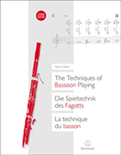 The Techniques Of Bassoon Playing / Die Spieltechnik Des Fagotts / La Technique Du Basson (GALLOIS PASCAL)