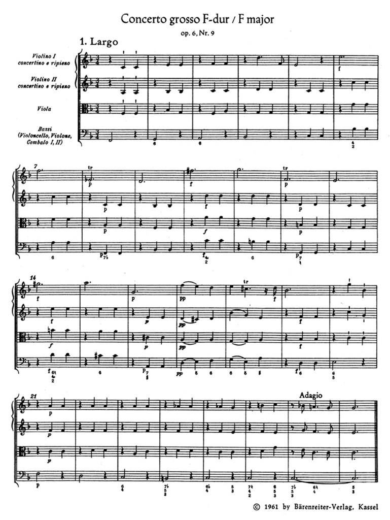 Concerto Grosso Op. 6/9 (HAENDEL GEORG FRIEDRICH)