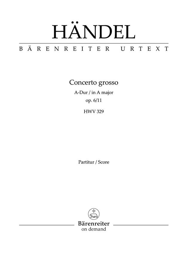 Concerto Grosso Op. 6/11 (HAENDEL GEORG FRIEDRICH)
