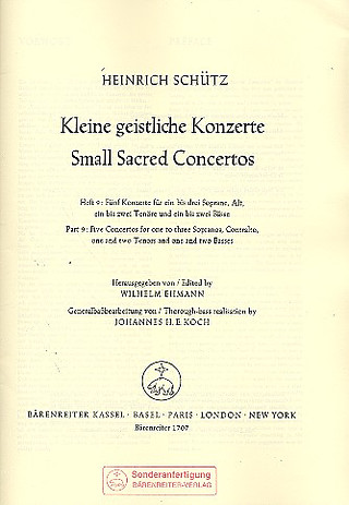 Kleine Geistliche Konzerte. Heft 9