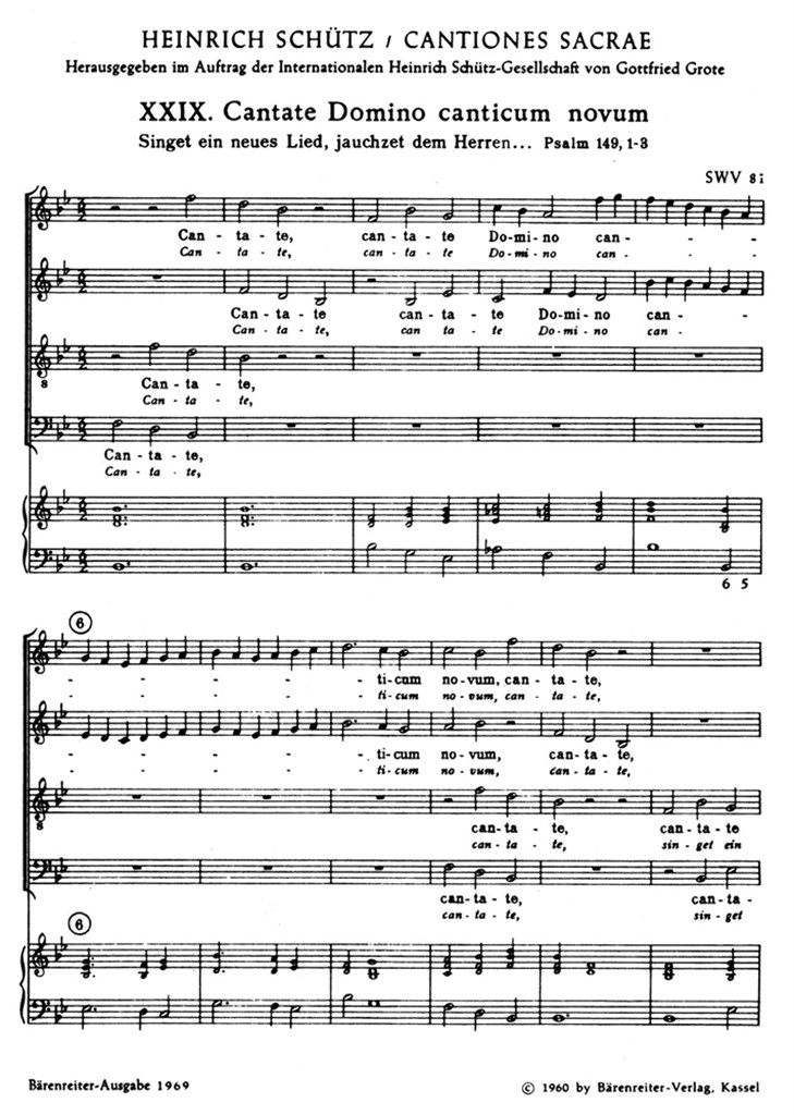 Cantate Domino Canticum Novum - Singet Dem Herrn Ein Neues Lied