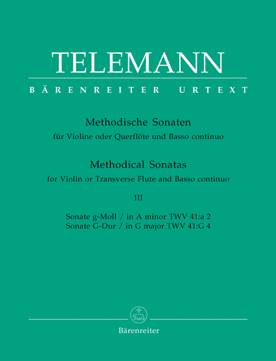 12 Methodische Sonaten Für Violine Oder Flöte Und Basso Continuo. Heft 3 (TELEMANN GEORG PHILIPP)