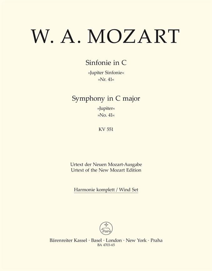 Sinfonie C-Dur - Jupiter-Sinfonie (MOZART WOLFGANG AMADEUS)