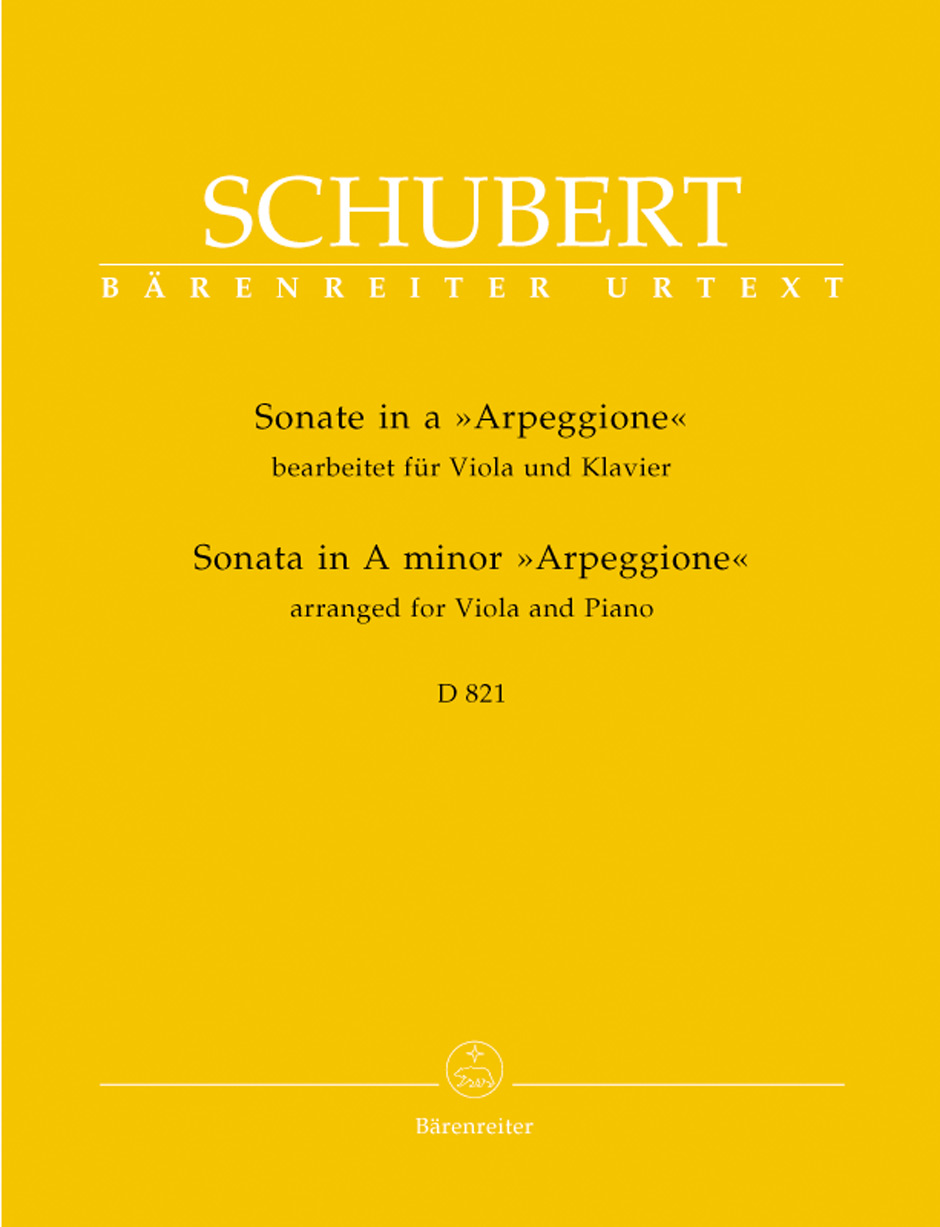Sonate In A 'Arpeggione' D 821 Bearbeitet Für Viola Und Klavier (SCHUBERT FRANZ)