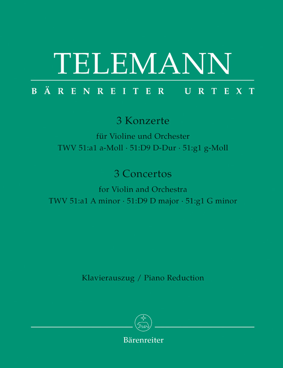3 Konzerte Für Violine Und Orchester (TELEMANN GEORG PHILIPP)