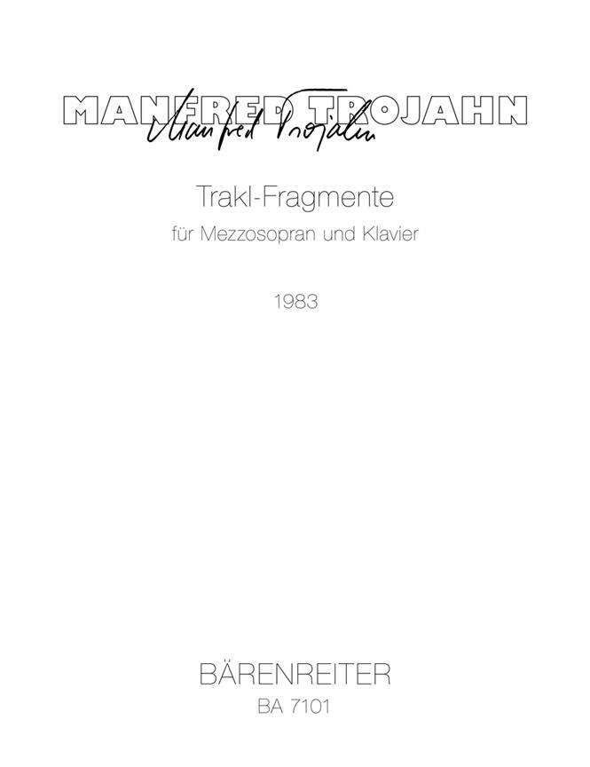 Trakl-Fragment (1983/84) (TROJAHN MANFRED)