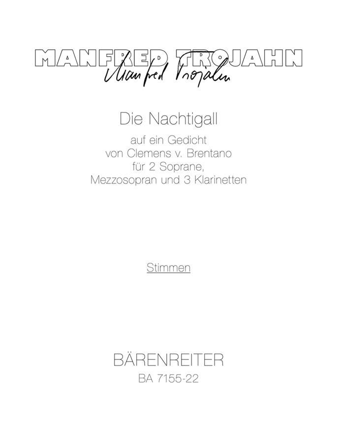 Die Nachtigall (1984) (TROJAHN MANFRED)