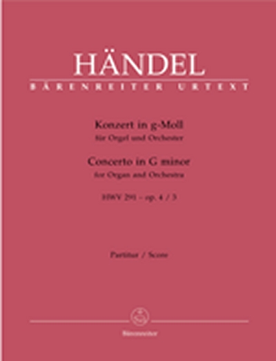 Konzert In G-Moll Für Orgel Und Orchester (HAENDEL GEORG FRIEDRICH)
