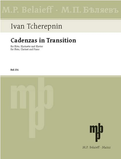 Cadenzas In Transition (TCHEREPNINE IVAN)