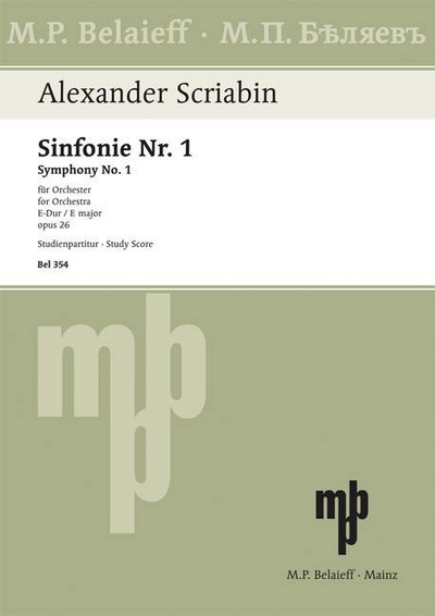 Symphony No 1 E Major Op. 26 (SCRIABINE ALEXANDER)