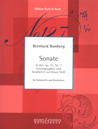 Sonata G Major Op. 43/3 (ROMBERG BERNHARD-HEINRICH)