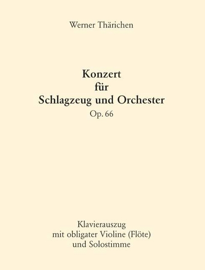 Concerto For Drums And Orchestra Op. 66 (THARICHEN WERNER)