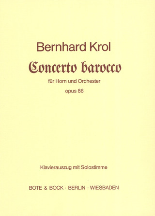 Concerto Barocco Op. 86