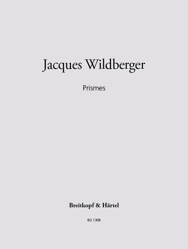 Prismes (WILDBERGER JACQUES)