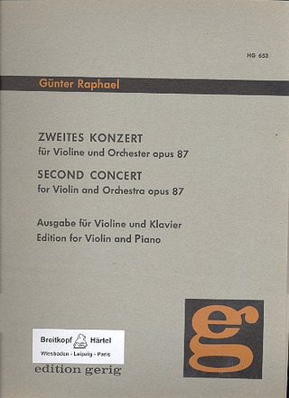Violinkonzert, Nr. 2 Op. 87 (RAPHAEL GUNTER)