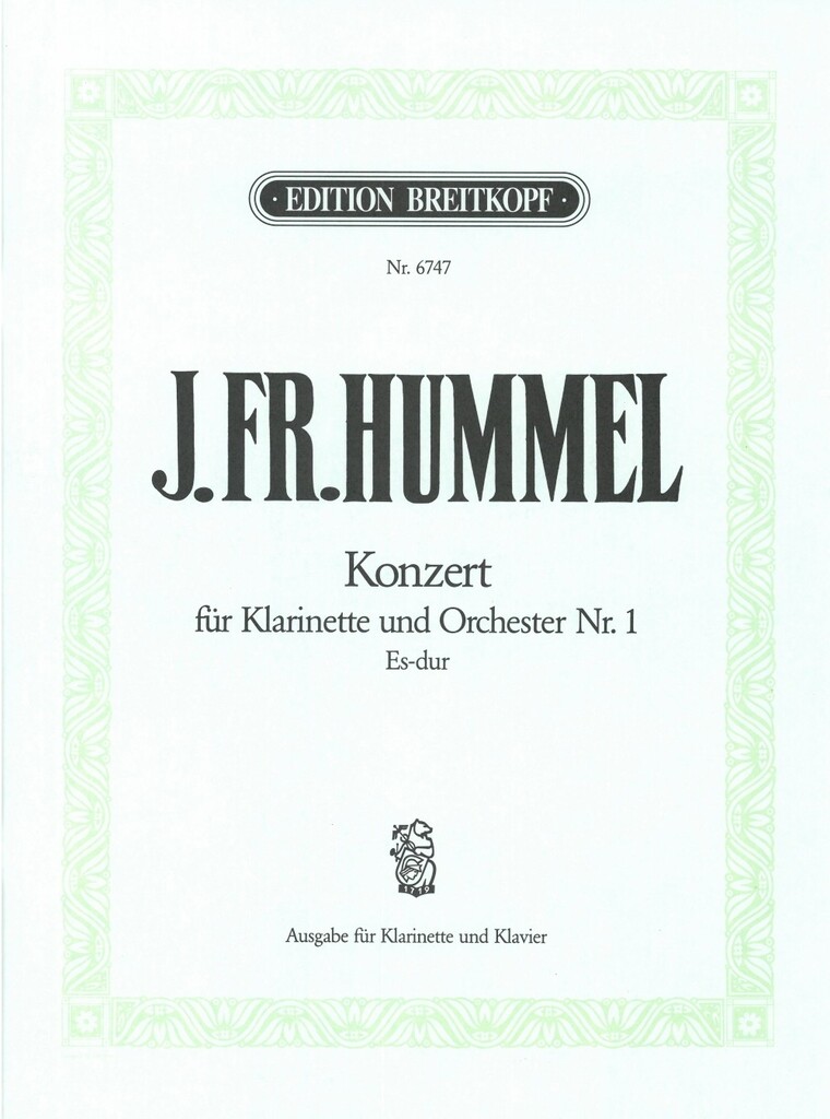Klarinettenkonzert Nr.1 Es-Dur (HUMMEL JOSEPH FRIEDRICH)