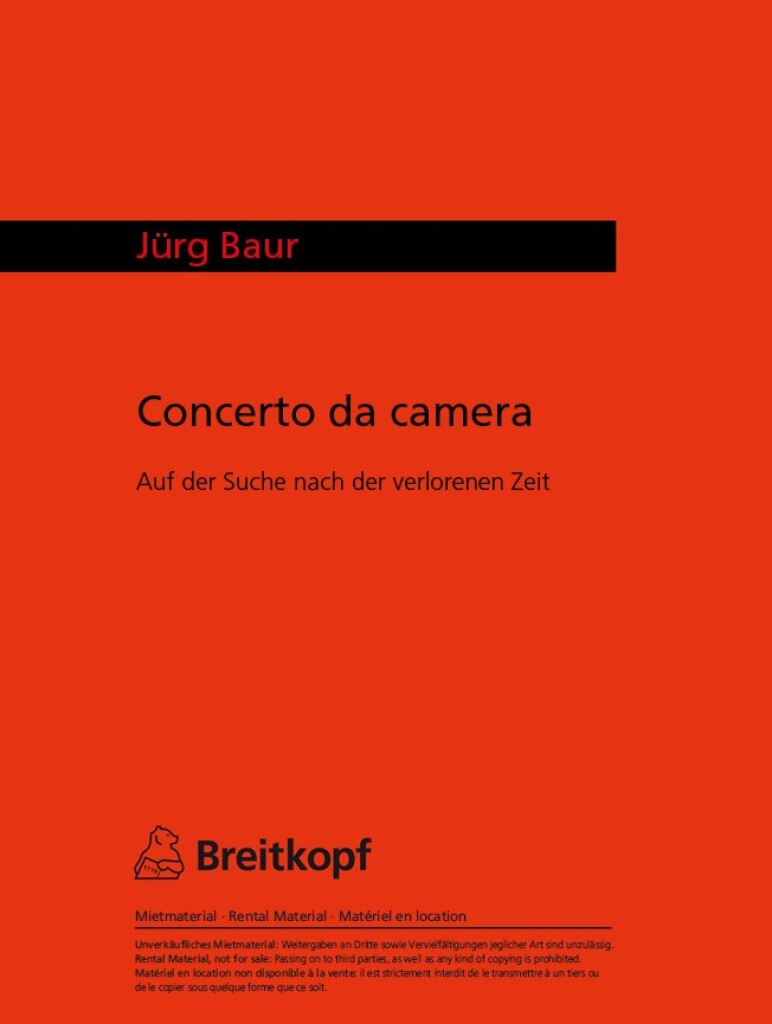 Concerto Da Camera (BAUR JURG)