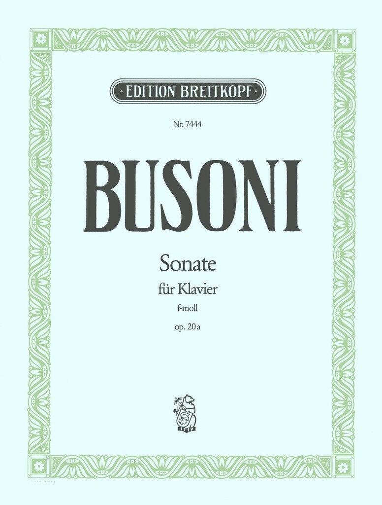 Sonate F-Moll Op. 20A (BUSONI FERRUCCIO)