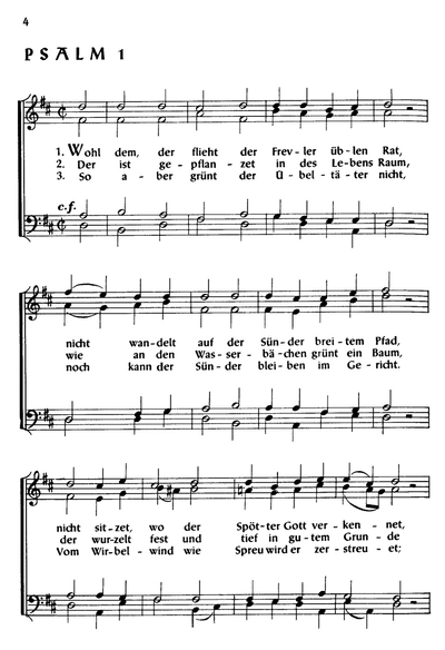 Das Kleine Psalmenbuch Für Männerchor (JOHNER-BORGHESIO THEODOR)
