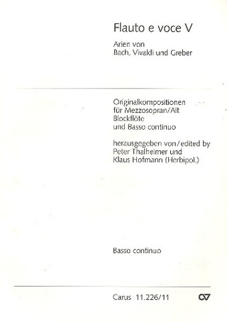 Flauto E Voce V (BACH JOHANN SEBASTIAN / GREBER JAKOB / VIVALDI ANT)
