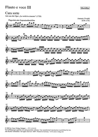 Flauto E Voce V (BACH JOHANN SEBASTIAN / GREBER JAKOB / VIVALDI ANT)