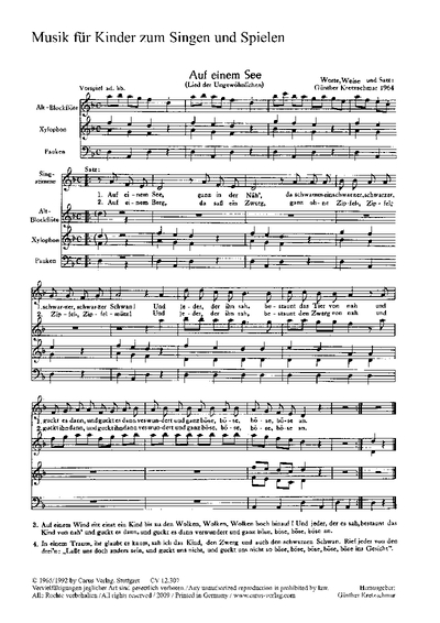 5 Chorsätze Für Kinderchor Von Bürthel, Krämer, Kretzschmar Und Tzschoppe