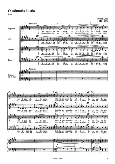 Liszt: Ave Maria - O Salutaris Hostia (LISZT FRANZ)