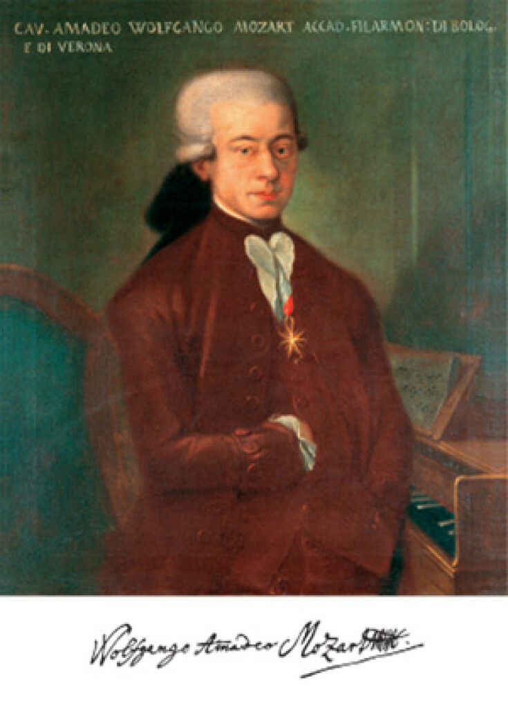 Porträt Wolfgang Amadeus Mozart Mit Dem Orden Vom Goldenen Sporn