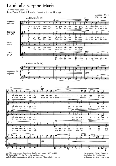 Verdi: Laudi Alla Vergine Maria - Brahms: Adoramus Te (BRAHMS JOHANNES / VERDI GIUSEPPE)