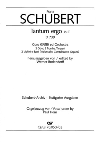Tantum Ergo In C (SCHUBERT FRANZ)