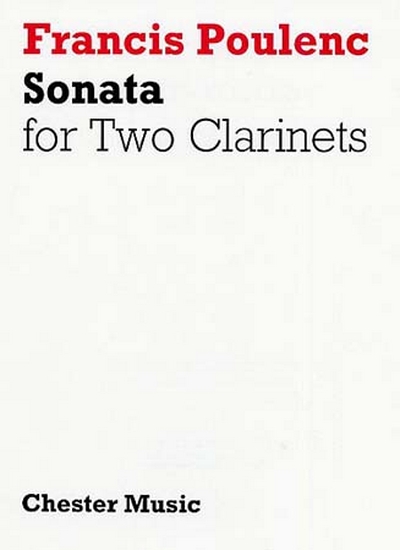 Sonata 2 Clarinets Bb And A - Player's Score (POULENC FRANCIS)