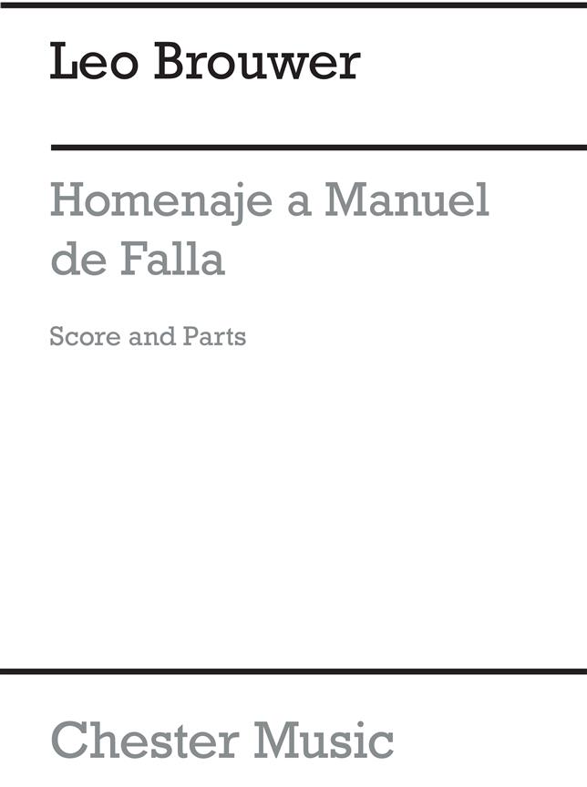 Homenaje A Manuel De Falla Score And Parts (BROUWER LEO)
