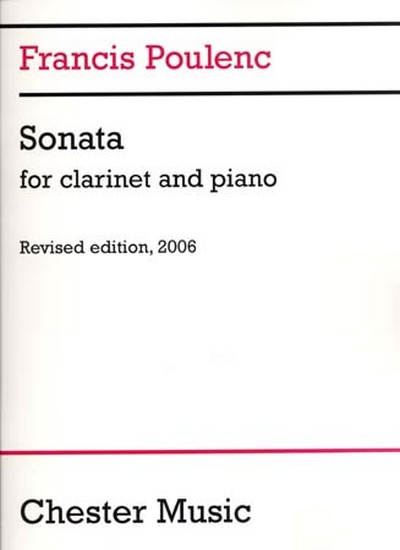 Sonata Clarinet/Piano Revised Edition 2006 (POULENC FRANCIS)