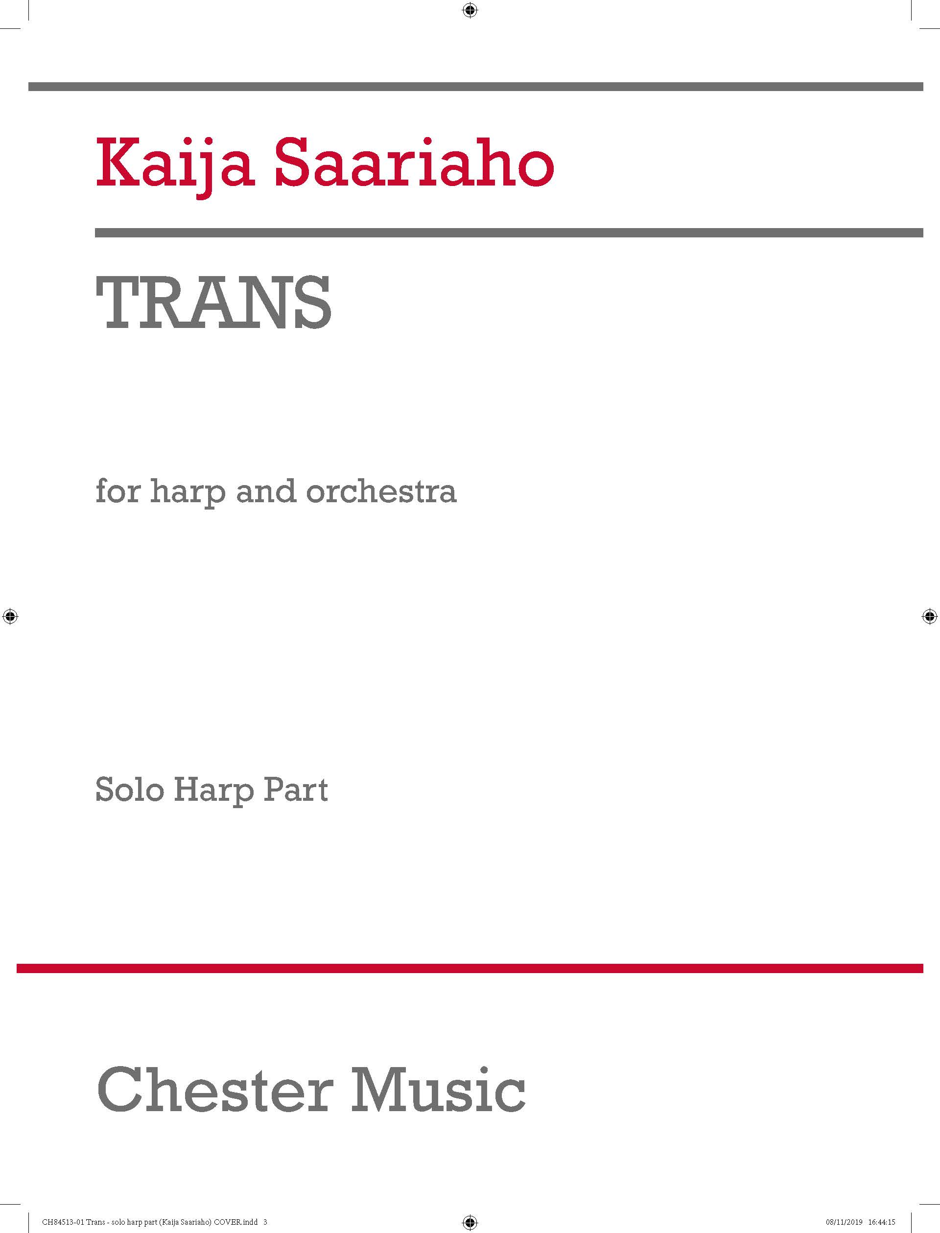 Trans (Solo Harp Part) (SAARIAHO KAIJA)