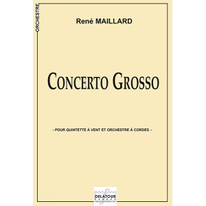 Concerto Grosso Pour Quintette A Vent Et Orchestre A Cordes (Materiel) - Op. 18