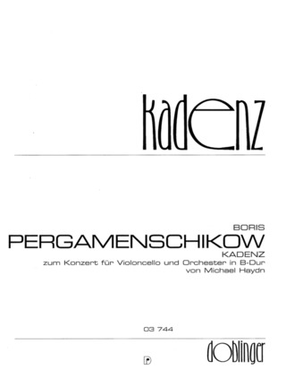 Kadenz Zum Konzert Für Violoncello Und Orchester B-Dur V. M. Haydn (Zugeschrieben)