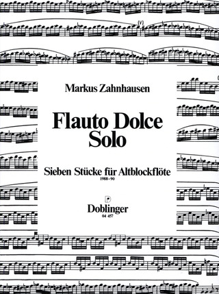 Flauto Dolce Solo (ZAHNHAUSEN MARKUS)