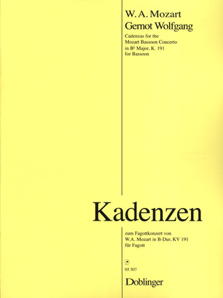 Kadenz Zu W.A.Mozart Fagottkonzert In B-Dur Kv 191