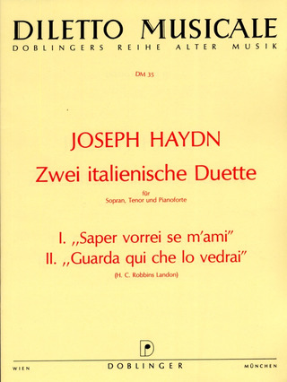 2 Italienische Duette Hob. XXV:L, 2. Texte Von Carlo Francesco Badini