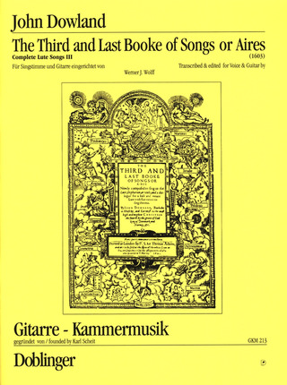 The Third Booke Of Songs Or Aires (Complete Lute Songs III) And Complete Lute Songs IV-Supplement