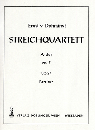 Streichquartett A-Dur Op. 7