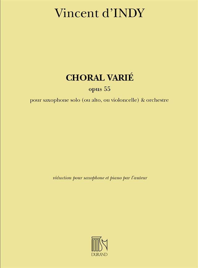 Choral Varie Saxo Contralto En Mi Bemol Etpiano