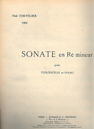 Sonate Violoncelle/Piano