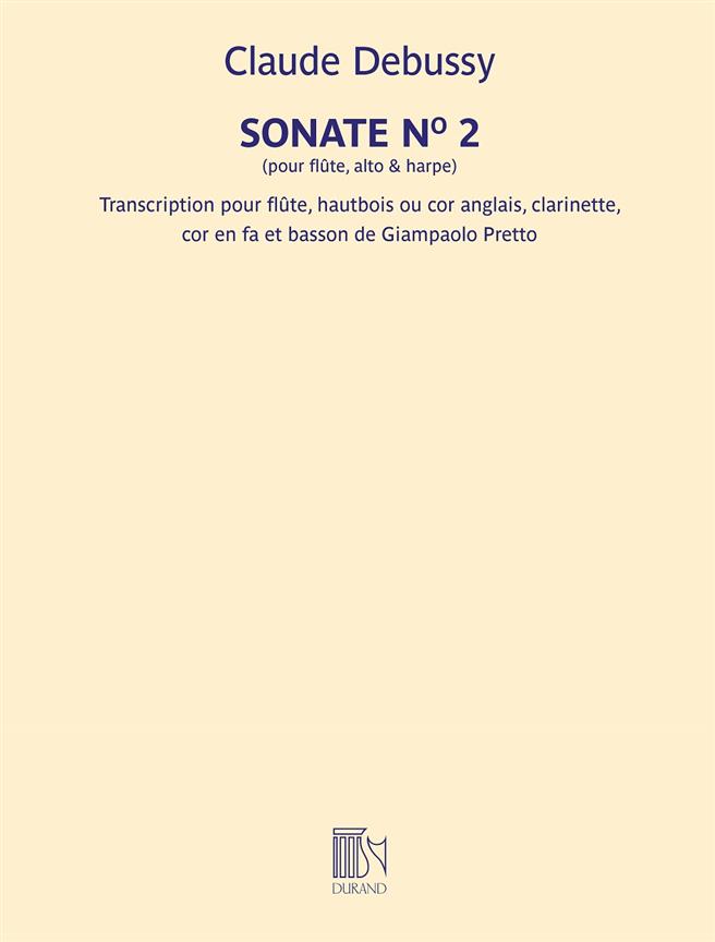 Sonate N. 2 (Flûte, Alto And Harpe) Pour Quintette A Vents (Arr. G. Pretto)
